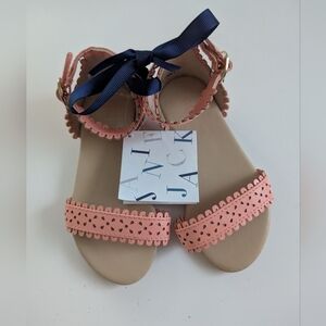 New Janie And Jack Pink Scalloped Sandals